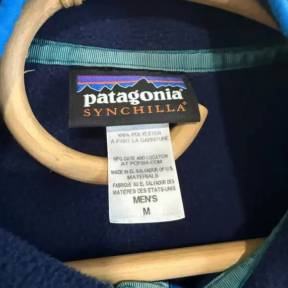 Patagonia Synchilla Snap-T Fleece Pullover Jacket Colorblock - Men's Medium - Picture 5 of 6
